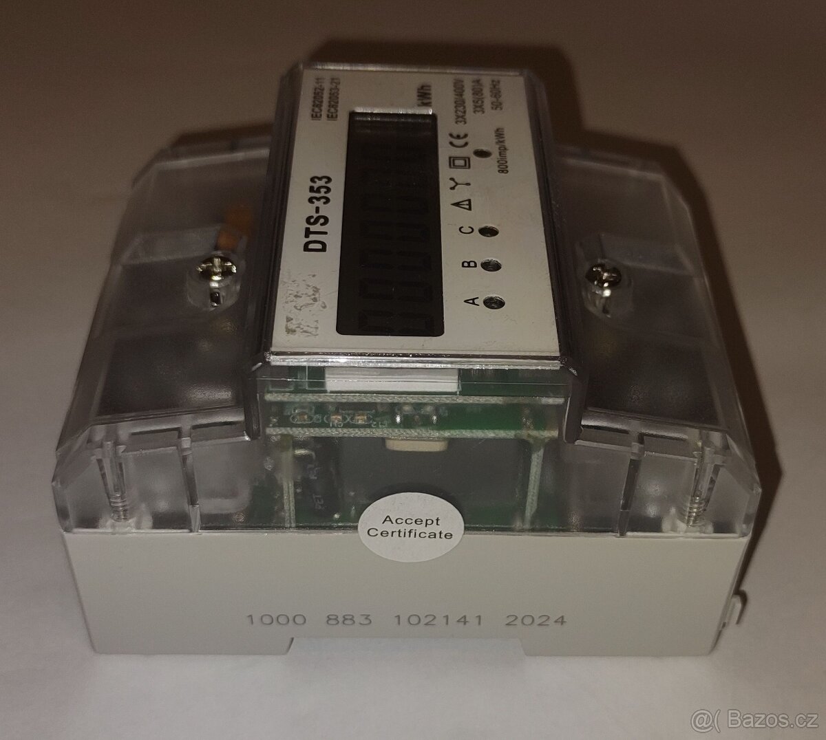 podružný třífázový digitální elektroměr DTS 353-L 80A - 8