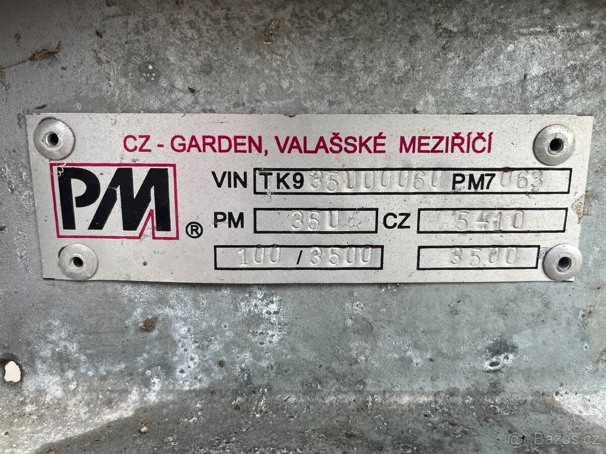 Prodám přívěs PM 35U 3 500 kg vysoké bočnice - 8