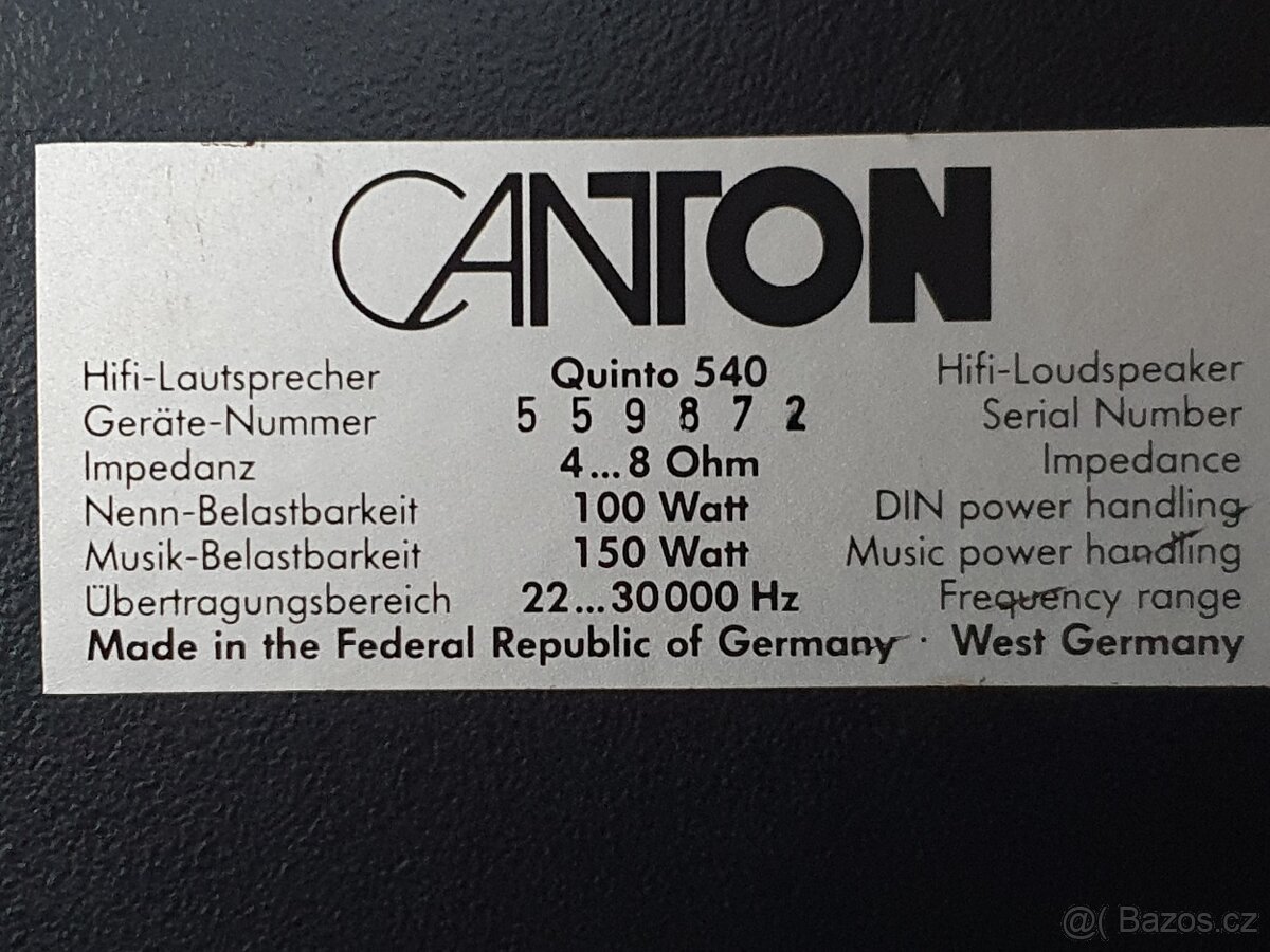 Canton Quinto 540 hi fi reproboxy SRN - 8
