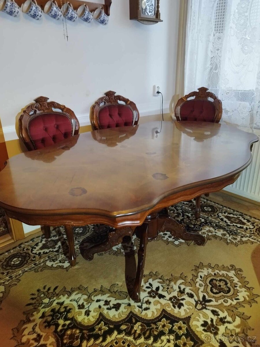 Jídelní Italská sestava , masiv Anglický dub - 8