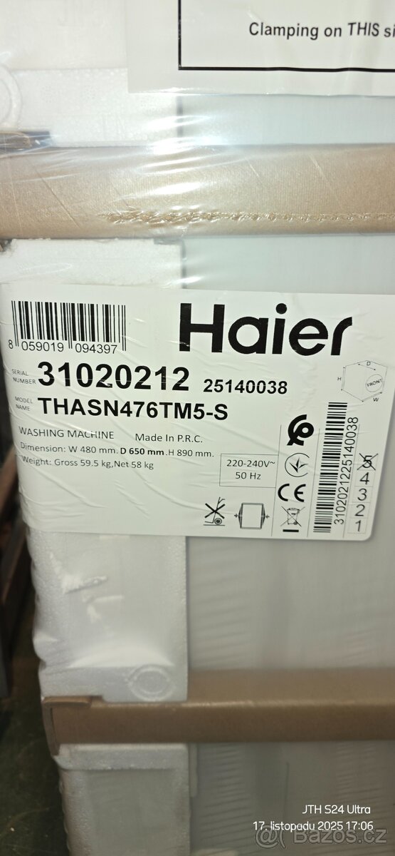 Nová pračka HAIER THASN476TM5-S Series 7 s A.I. - 8