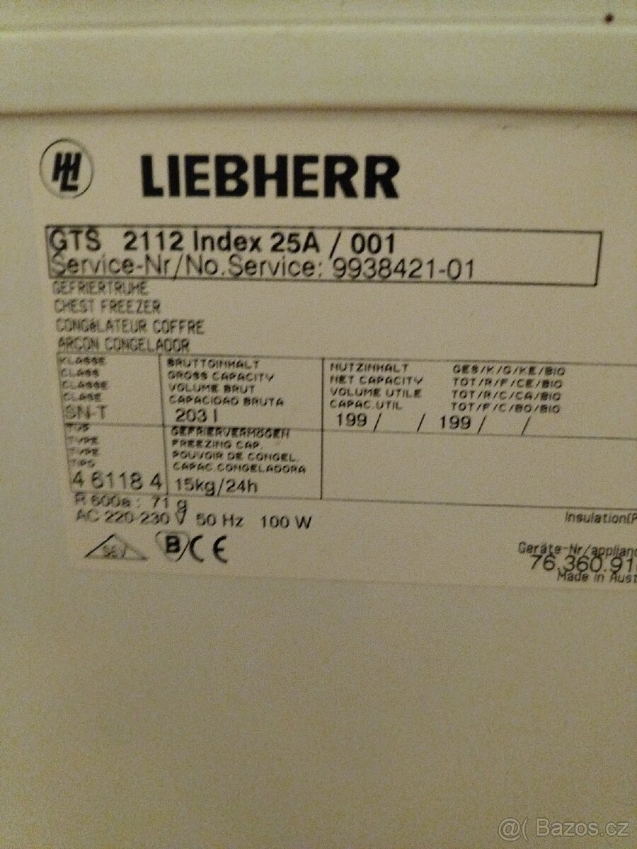 Pultový mrazák 199L - 8