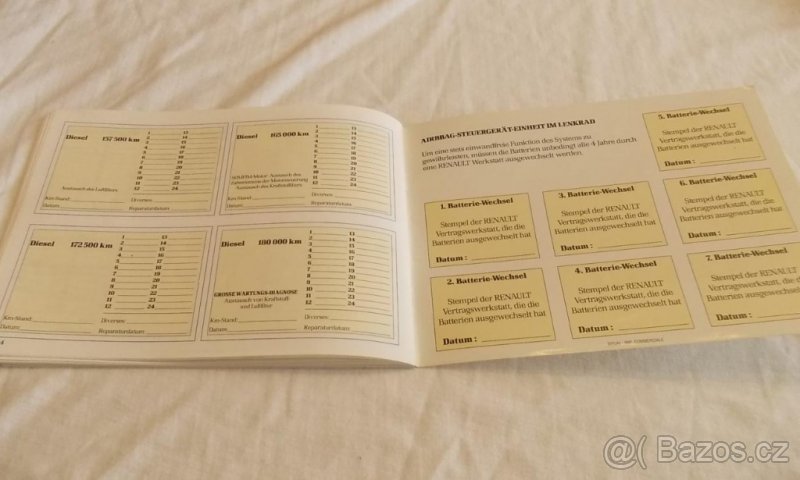 RENAULT --- servisní knížka - 8