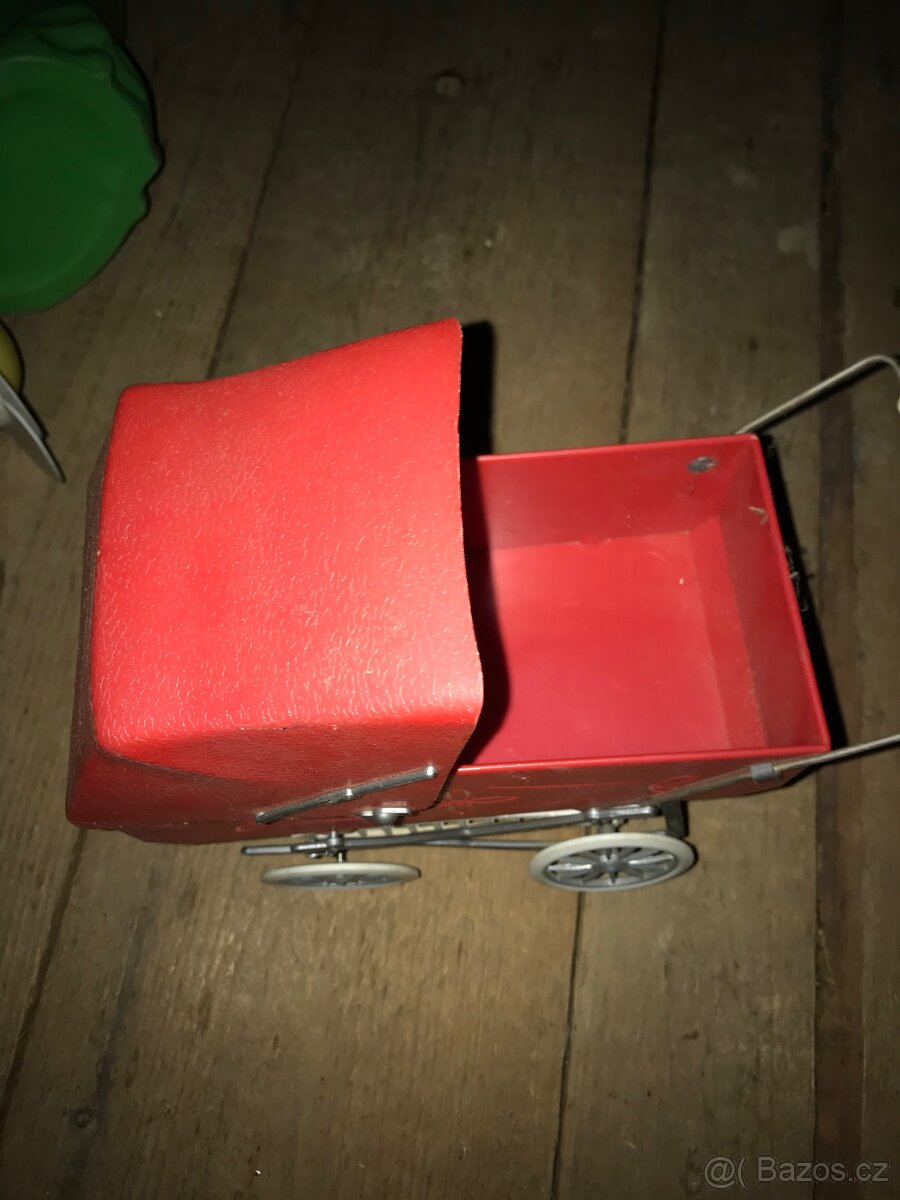Dětský kočárek, panenky Retro hračky - 8