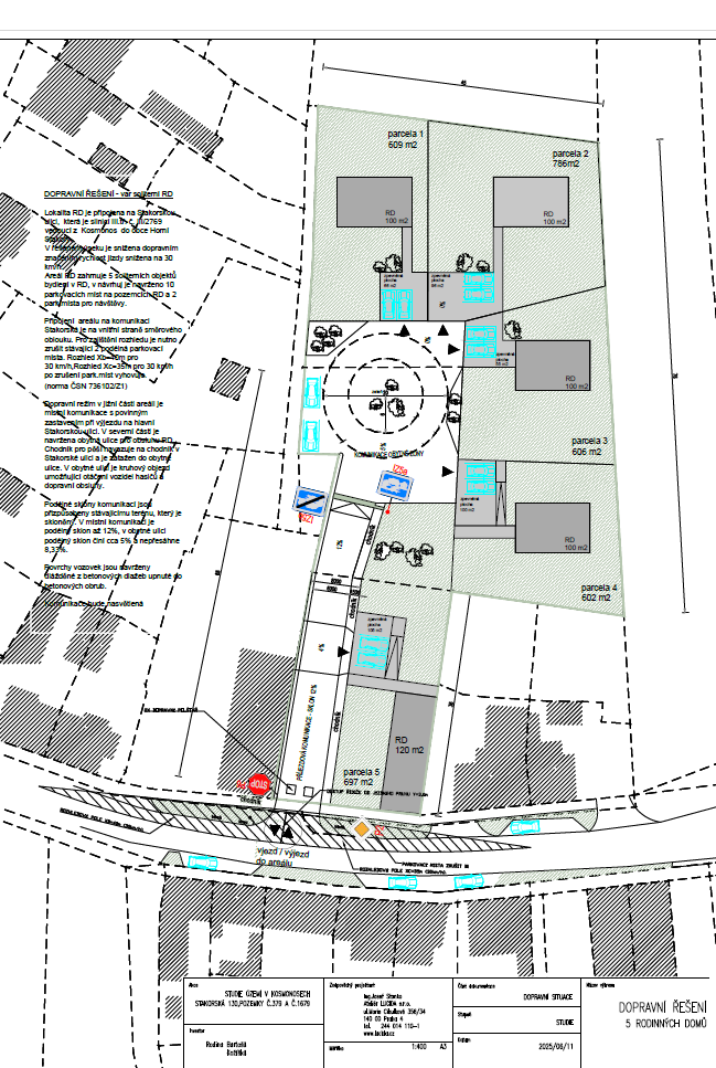 Prodej st. pozemků 4.428 m2 pro 5 – 7 RD u Ml. Boleslavi. - 8