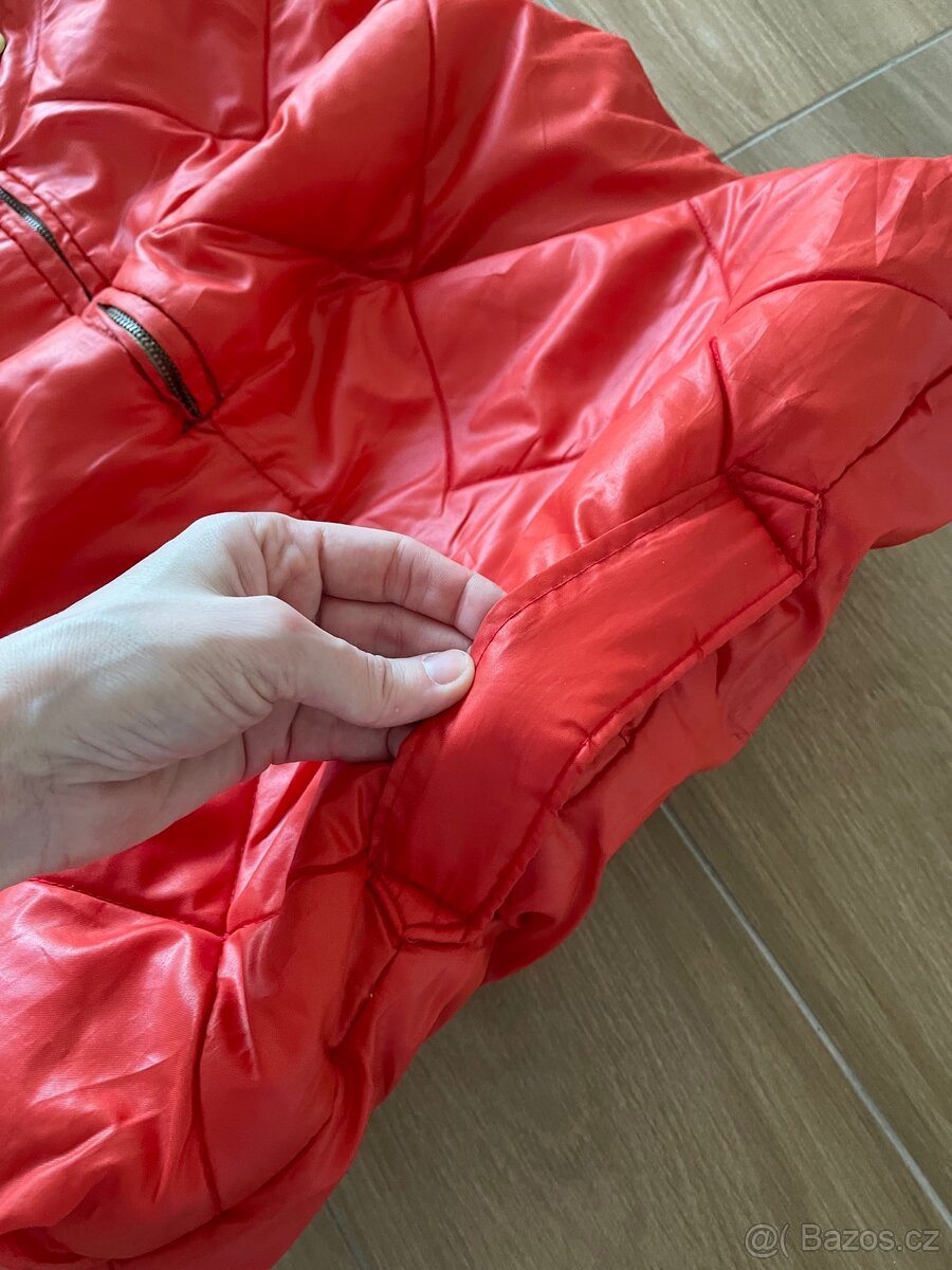 Dětský - Retro červený fusak s beránkem - 8