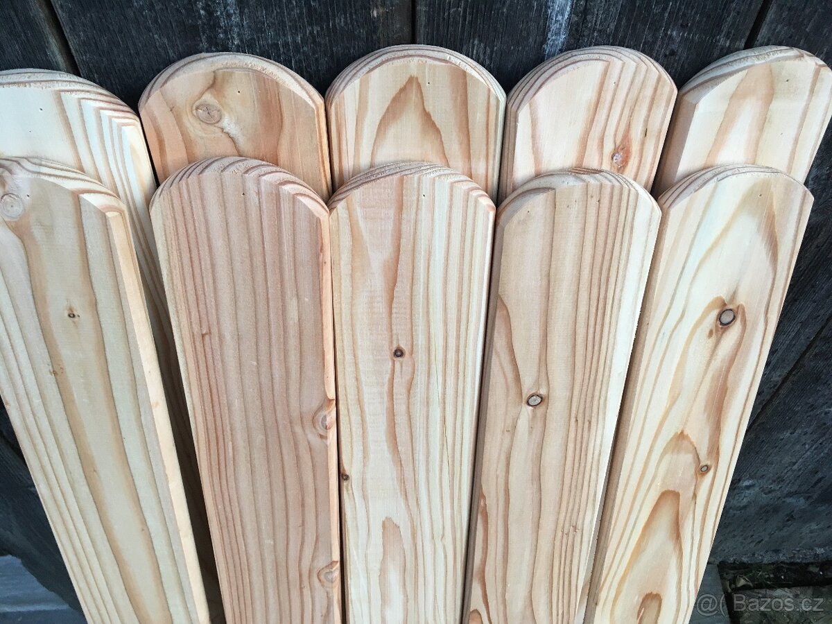Dřevo- Plotová modřínová prkna plotovka plaňky na plot - 8