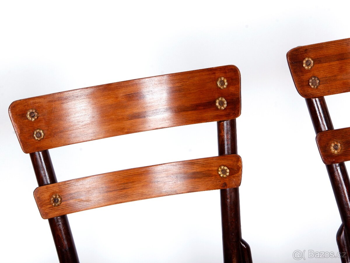 4x secesní židle GT Thonet, No 654, 1910 - 8