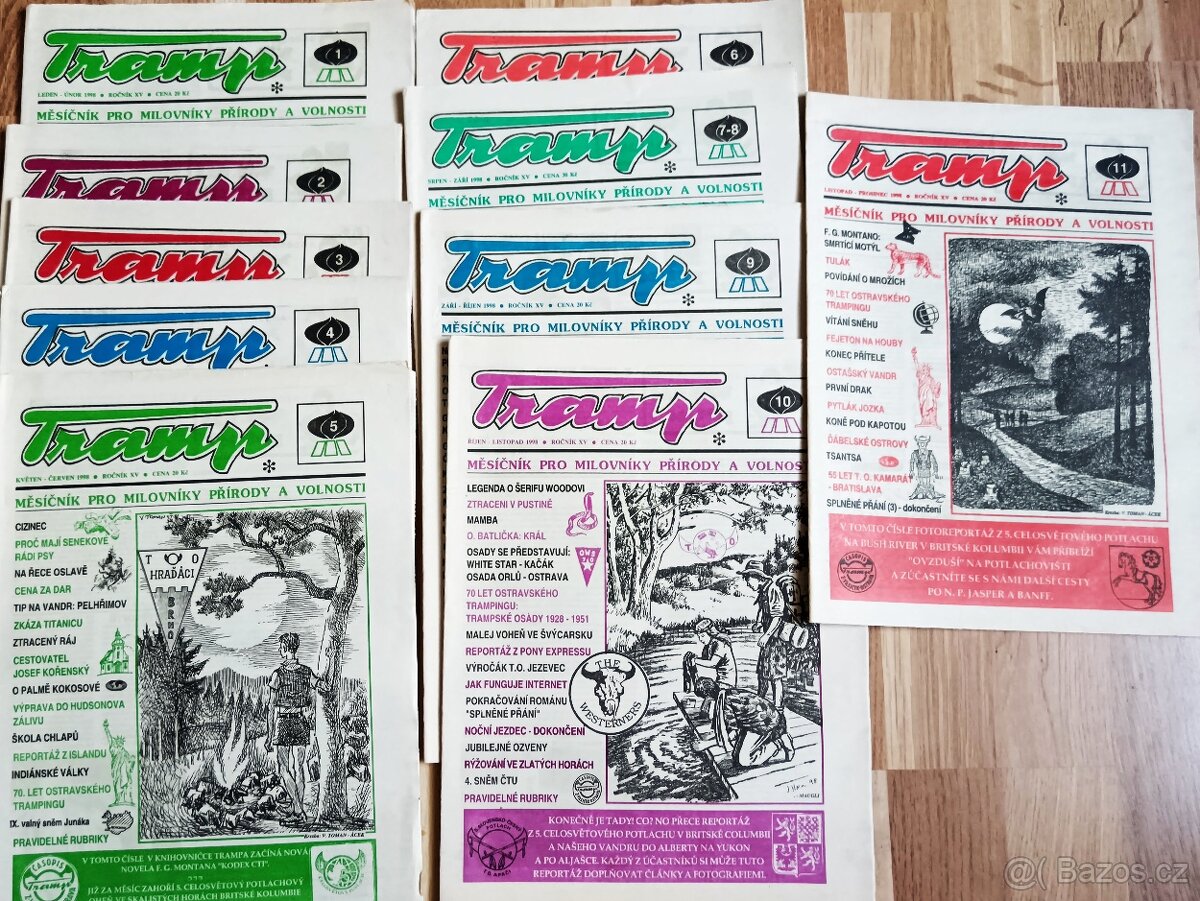 Časopisy Tramp 1996, 1991,1971, 1995, 1991, 1998. - 8