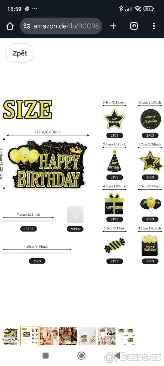 Balónky nebo dekorace na oslavy narozenin - různé - 8