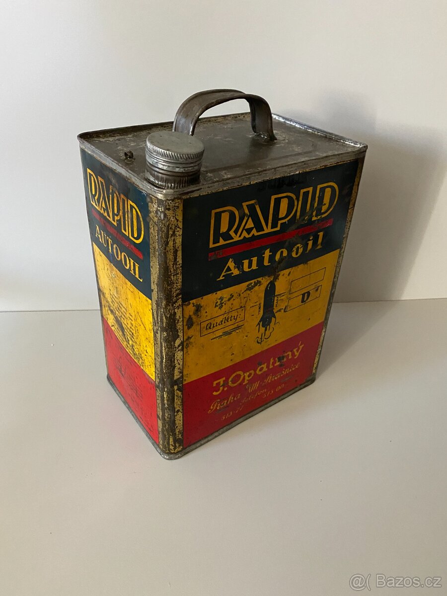 plechovka od oleje stará plechovka olej mazivo - 8