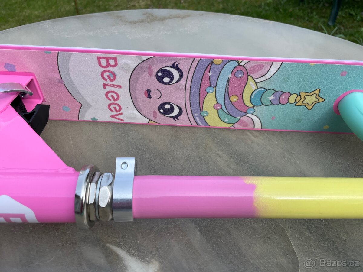 Nová dětská LED koloběžka scooter (116) - 8