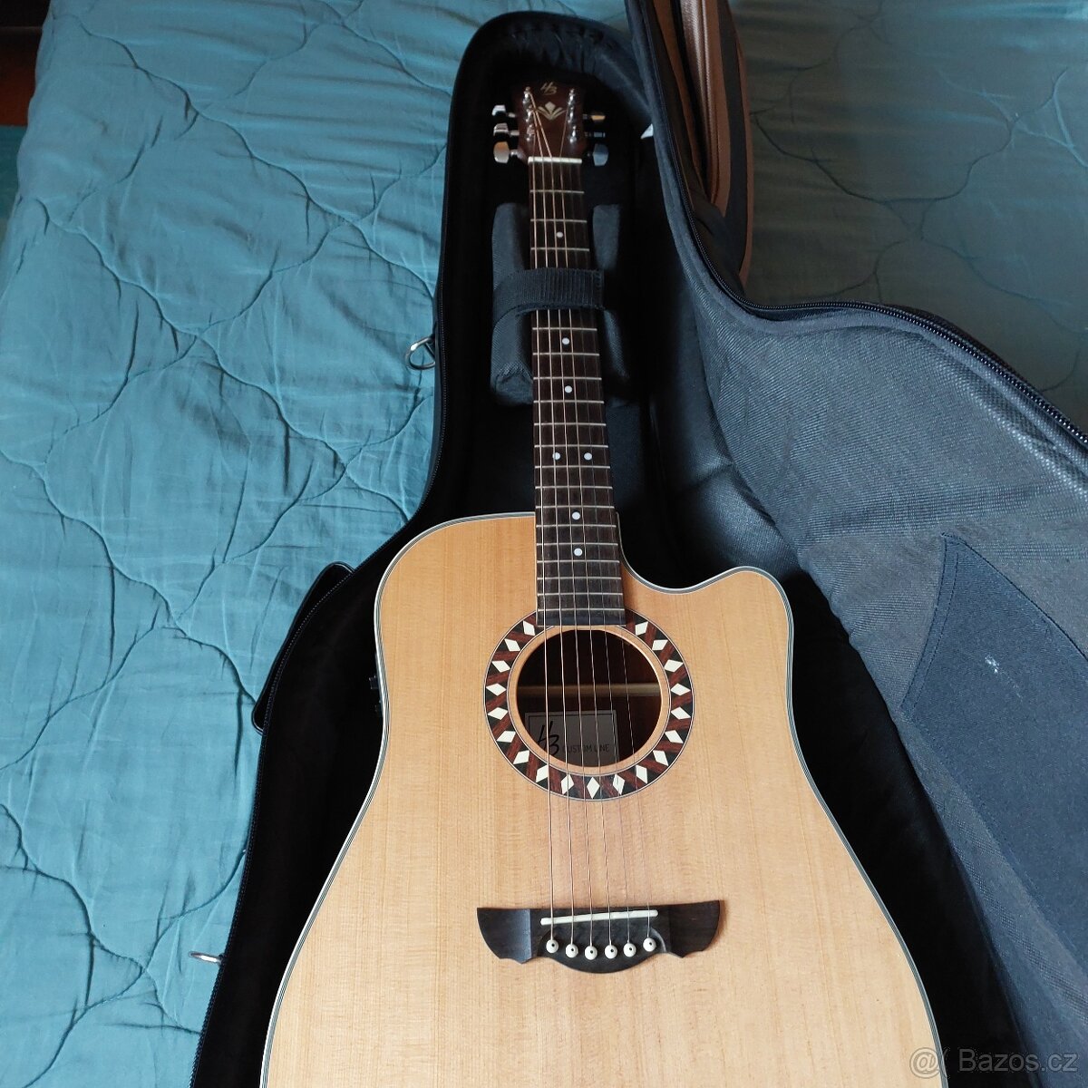 El.akustická kytara Harley Benton Custom Line + gigbag - 8