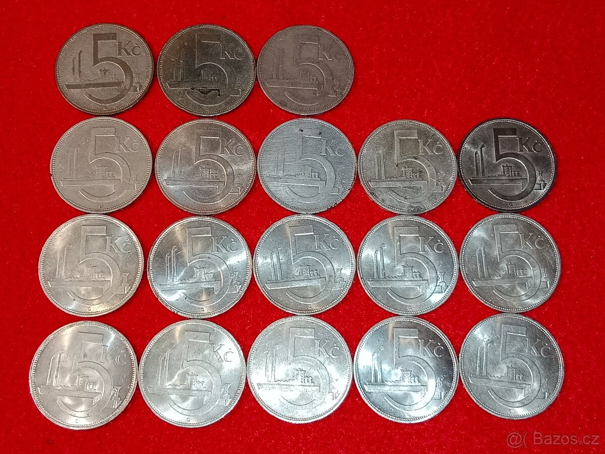 Československé stříbrné mince 194 ks - pouze komplet - 8