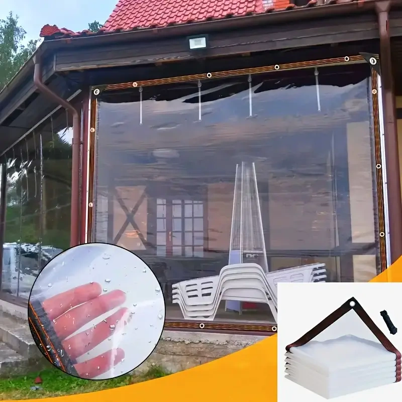 Plachty vodotěsné průhledné s očky na uchycení. - 8