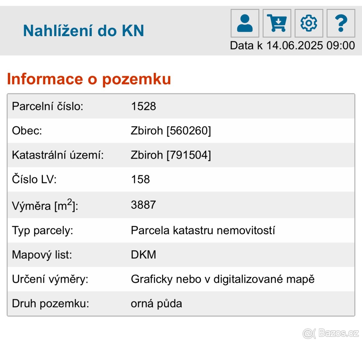 Prodám pozemek v obci ZBIROH - 8