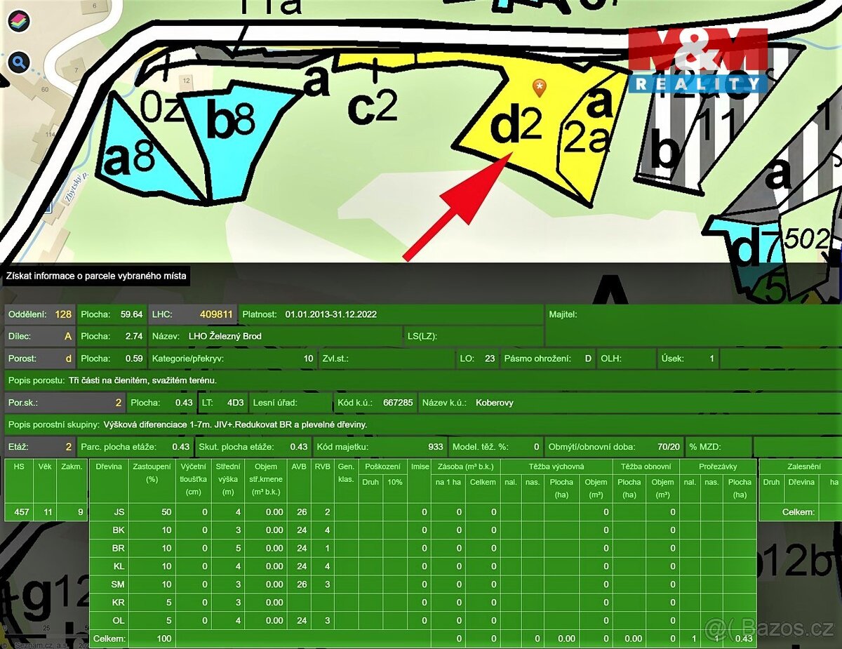 Prodej lesa, 3547 m², Koberovy - 8