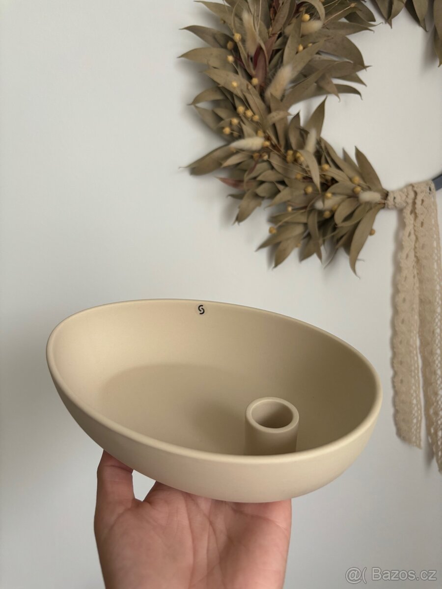 Keramický svícen Lidatorp Beige - 8