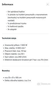 Vertikální kompresor 1500W na 50l Parkside - 8