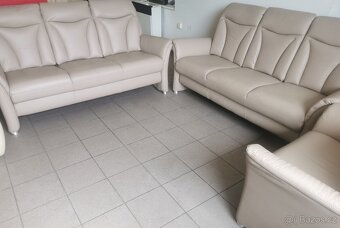 Kožená sedací souprava - jak NOVÁ, TOP STAV - 8