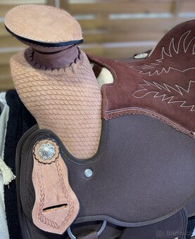 Westernový sedlový komplet 3) hnědý WADE - 8