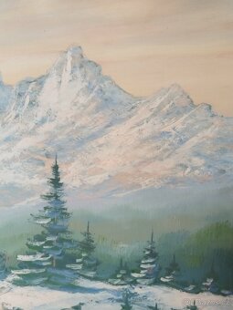 obraz ZIMNÍ VYSOKÉ TATRY, olej, Jan Boža Pospíšil 1946 - 8