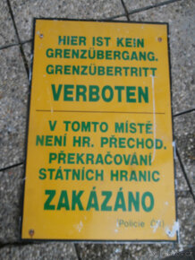 Cedule starší POLICIE státní hranice za 1.000 kč - 8