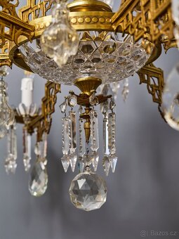Velký lustr Art Deco na 12 žárovek - 8