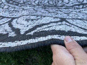 Hanse home mandala černobílý koberec z bonami 2m - 8