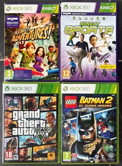 Xbox 360 (250 GB) + Kinect, ovladač, hry - 8