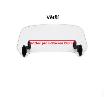 Uni deflektor(prodloužení)plexi chopper,skůtr,apod. - 8