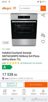 Elektrický nerezový INDUKČNÍ NOVÝ sporák Gorenje ( 60 cm ) - 8
