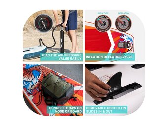 Surfboard Koi SUP PaddleBoard nafukovací 350x83x15cm - 8