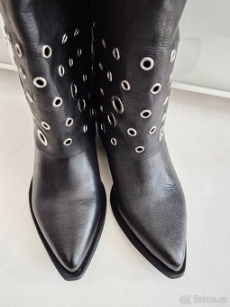 Nové dámské kožené vysoké kozačky, velikost 38 a 39 - 8