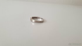 Zajímavý prsten bílé zlato vel. 53 - 8