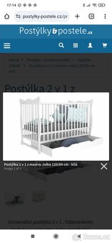 Dětská postýlka 2v1 Julka s úložným prostorem - 8