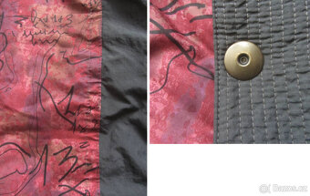 Vintage 90s šedá dámská snow kombinéza s vsadkami - 8