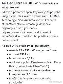 Nafukovací postel s vestavěnou elektrickou pumpou - 8
