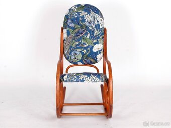 Houpací křeslo THONET, nové čalounění. - 8
