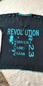 Tričko-Adidas, batikované, s motýlem, s nápisem - 8