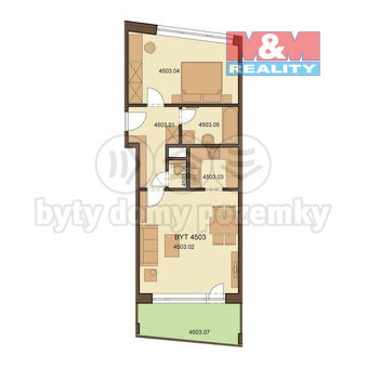 Pronájem bytu 2+kk, 66 m², Ostrava, ul. Sokolovská - 8