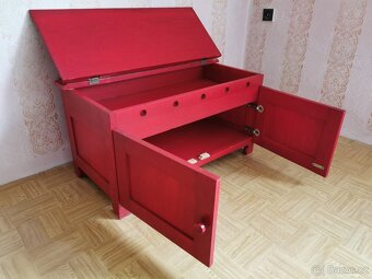 Selský nábytek, zdobený, masiv, dub - 8