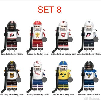 Figúrky futbal + basketbal (8ks) typ lego - nové - 8