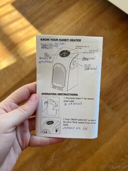 🔌 Kompaktní elektrické topidlo do zásuvky. Teplovzdušný ven - 8