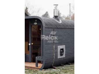 Zahradní finská sauna CUBE sauna 3M s terasou - 8