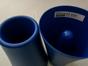 Ovanlig váza / květináč Ikea - tmavé modré a červené - 8