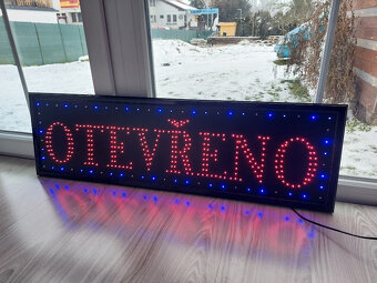 Světelná VELKÁ LED reklama, poutač-OTEVŘENO 100x30x2cm SUPR - 8