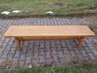 Dřevěná pevná lavice - 8