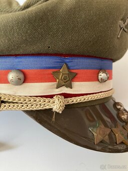 čepice brigadýrka vojenská čepice stará uniforma voják - 8