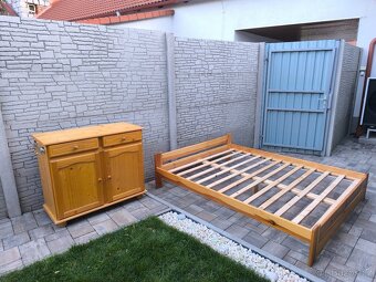 Prodám manželskou postel + Matrace + Komodu - 8